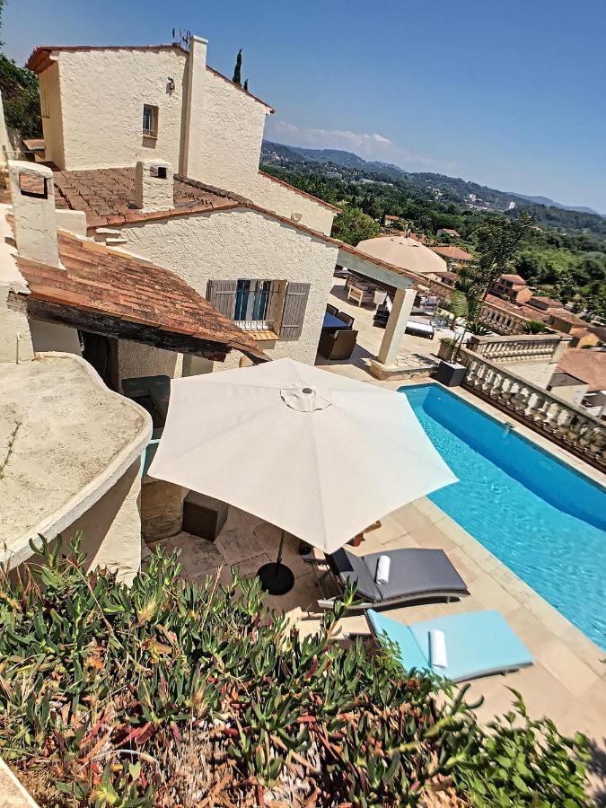 3 Bedrooms Villa Near Cannes - Pool & Jacuzzi - Sea View ماندوليو لا نابول المظهر الخارجي الصورة