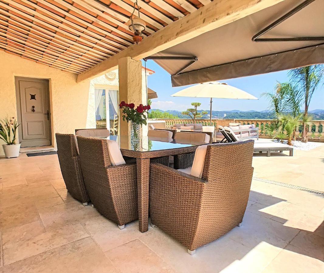 3 Bedrooms Villa Near Cannes - Pool & Jacuzzi - Sea View ماندوليو لا نابول المظهر الخارجي الصورة
