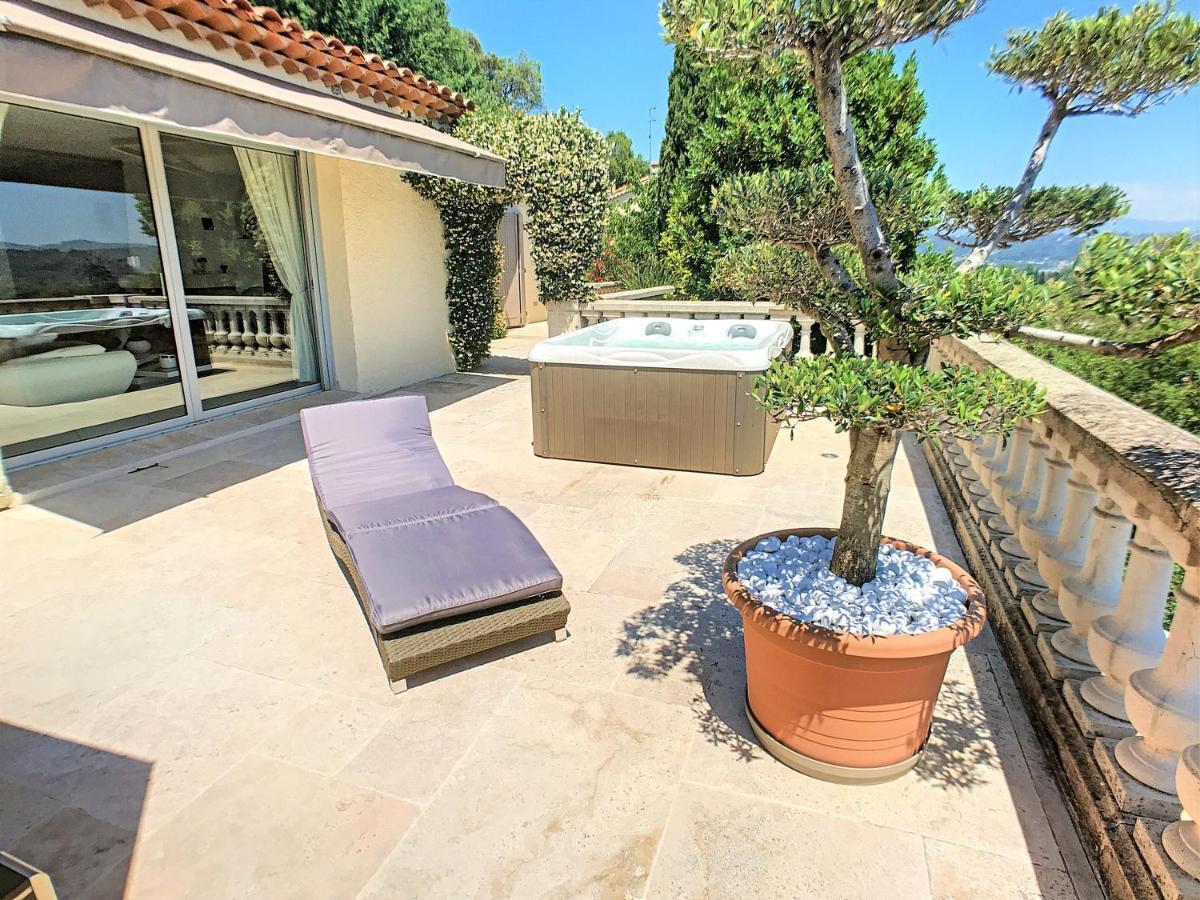 3 Bedrooms Villa Near Cannes - Pool & Jacuzzi - Sea View ماندوليو لا نابول المظهر الخارجي الصورة