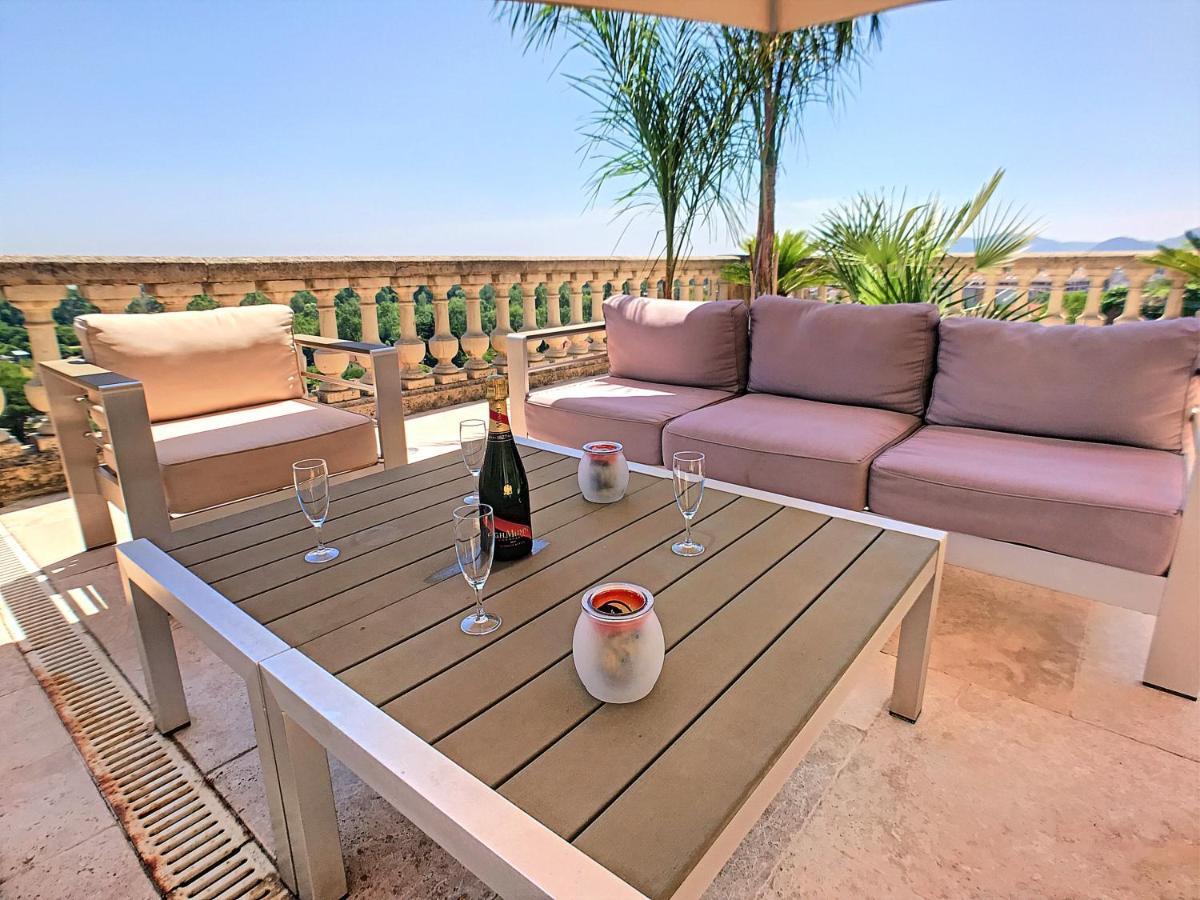 3 Bedrooms Villa Near Cannes - Pool & Jacuzzi - Sea View ماندوليو لا نابول المظهر الخارجي الصورة